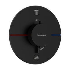 Настінний термостатичний змішувач для душу Hansgrohe ShowerSelect Comfort S на 2 споживача Matt Black (15554670)
