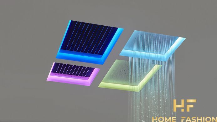 Верхний душ с LED подсветкой ANTONIO LUPI METEO2 BAL, цвет - зеркальная сталь