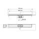 Душовий канал ACO ShowerDrain C-line 685 мм 9010.88.29 з вертикальним фланцем, низький сифон