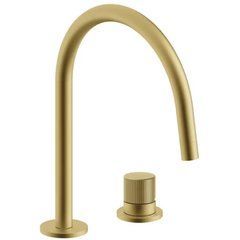 Смеситель для раковины Paffoni JO на 2 отверстия Brushed Honey Gold (JO051HGSP)