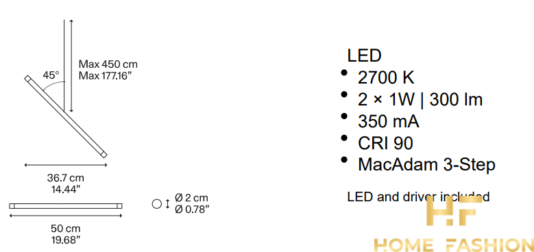 Подвесной светильник Lodes A-Tube Nano Duo 158057