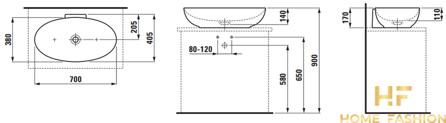 Раковина накладна Laufen Alessi One H8189784001091 LCC