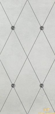 Плитка Petracer`s Ad Maiora Rhombus Platino su Perla, fregio Platino 50x100
