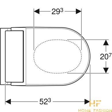 Підлоговий унітаз-біде під прихований бачок Geberit AquaClean Tuma Comfort 146.310.SI.1, колір - білий / скло