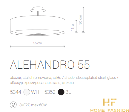 Подвесная люстра Nowodvorski Modern ALEHANDRO 55 5344 WH