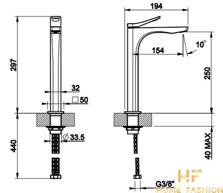 Змішувач для раковини GESSI RILIEVO 59004-031