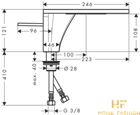 Смеситель для раковины AXOR Massaud 18010000, цвет - хром