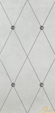 Плитка Petracer`s Ad Maiora Rhombus Platino su Perla, fregio Platino con Swarovski 50x100