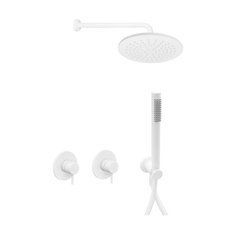 Душевая система Paffoni Shower белая матовая (KITLIG010BO70)