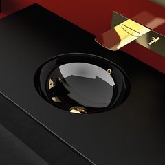 Раковина встраиваемая под столешницу Glass Design Bolla Sotto BOLLASNL, цвет - черный глянцевый