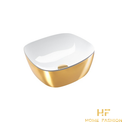 Раковина накладна CATALANO GOLD & SILVER 140APGRLXBO, колір - білий / золото