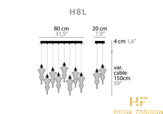 Подвесная люстра ILFARI Reflexx H3/H5/H8/H16