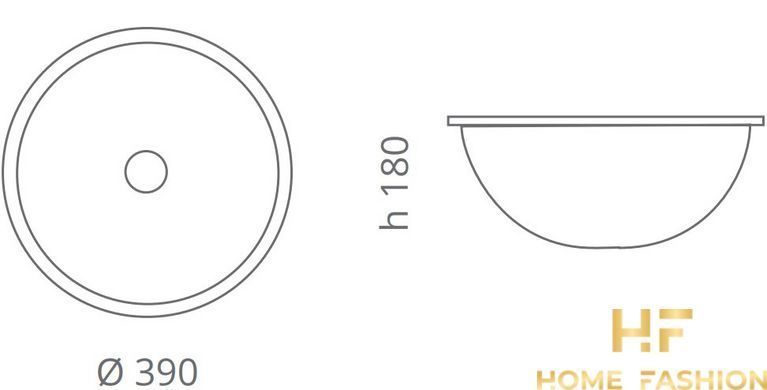 Раковина встраиваемая под столешницу Glass Design Bolla Sotto BOLLASNL, цвет - черный глянцевый