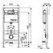 Інсталяція для підвісного унітазу TECEbase 9400405 з клавішею змиву TECEambia, колір - хром