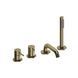 Смеситель для ванны Sanycces Loop на 4 отверстия Brushed Gold (BNBB001BG)