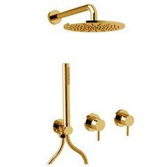 Душевая система Paffoni Shower Brushed Honey Gold PVD (KITLIG010HGSP70)