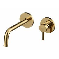 Настенный смеситель для раковины Paffoni Light 248 мм Brushed Honey Gold (LIGBOX106HGSP70)