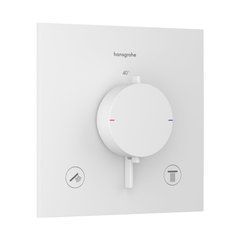 Настінний термостатичний змішувач для душу Hansgrohe Ecostat Comfort E на 2 функції Matt White (33711700)