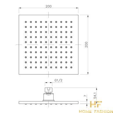 Верхній душ IMPRESE SQ200B
