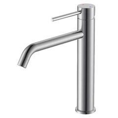Смеситель для раковины Devit Flow без донного клапана Brushed Nickel (550533N)