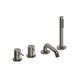Смеситель для ванны Sanycces Loop на 4 отверстия Nickel Brushed (BNBB001NB)