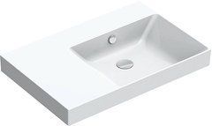 Раковина встраиваемая на столешницу Catalano Zero без отверстия под смеситель 75х50 White Glossy (0120780001)