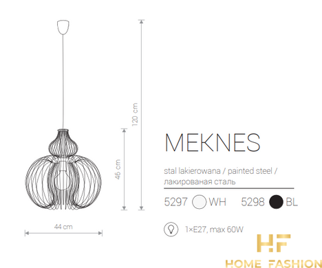 Підвісна люстра Nowodvorski Modern MEKNES 5297 WH