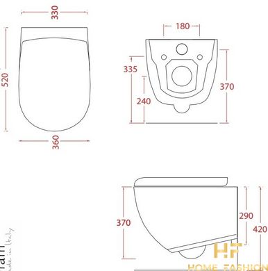 Подвесной унитаз Artceram FILE 2.0 с крышкой Marrone Matera (FLV004 41;00/FLA014 41)