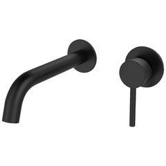 Настенный смеситель для раковины Devit Flow Matt Black (550537B)