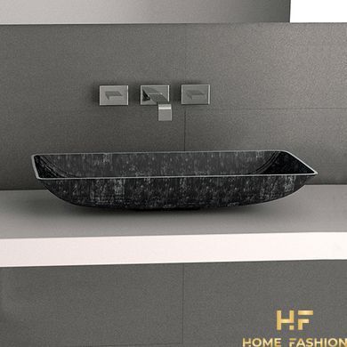 Раковина накладна Glass Design Nek ALUNEKTA03, колір - коричневий / чорний