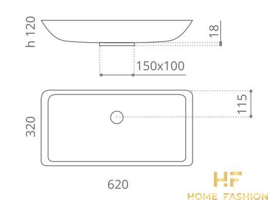 Раковина накладна Glass Design Nek ALUNEKTA03, колір - коричневий / чорний
