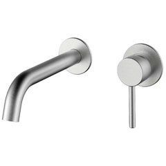 Настенный смеситель для раковины Devit Flow Brushed Nickel (550537N)