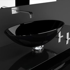 Раковина накладна Glass Design Collier COLLIERT30F4, колір - чорний / хром