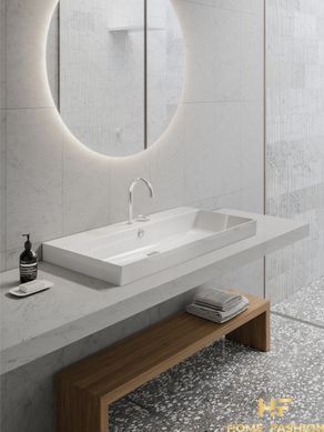 Раковина встраиваемая на столешницу Catalano Zero без отверстия под смеситель 100х50 White Glossy (0121000001)