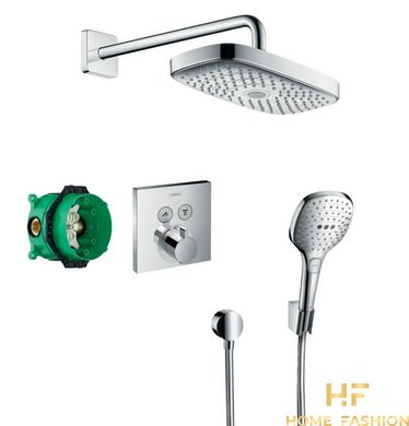 Душовий набір HANSGROHE Raindance Select E/ShowerSelect верхній, ручний душ, ibox, термостат, 27296000