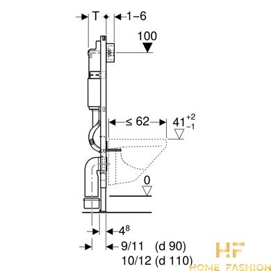 Инсталляция для подвесного унитаза Geberit DuofixBasic Delta 12см 111.153.00.1