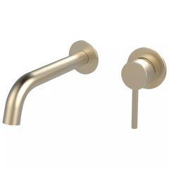Настенный смеситель для раковины Devit Flow Brushed Gold (550537BG)