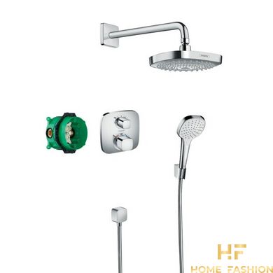 Душевой набор HANSGROHE ShowerSet Croma Select E/Ecostat E верхний, ручной душ, ibox, термостат, 27294000