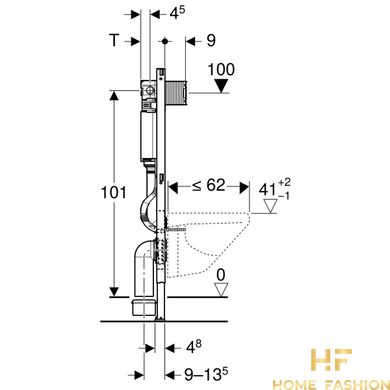 Инсталляция для подвесного унитаза Geberit Duofix 111.060.00.1