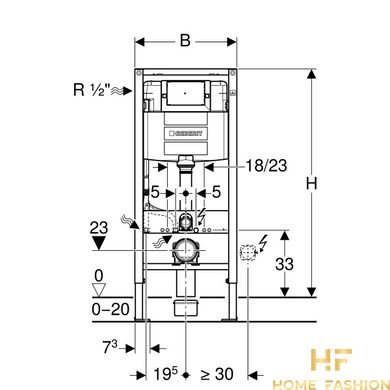 Инсталляция для подвесного унитаза Geberit Duofix 111.060.00.1