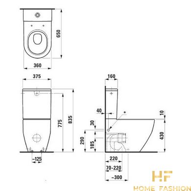 Підлоговий унітаз Laufen Pro H8259520000001