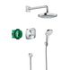 Душевой набор HANSGROHE ShowerSet Croma Select E/Ecostat E верхний, ручной душ, ibox, термостат, 27294000