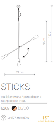 Подвесная люстра Nowodvorski Modern STICKS 6268 BL/CO