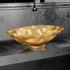 Раковина накладна Glass Design Norite NORITEGD, колір - золото