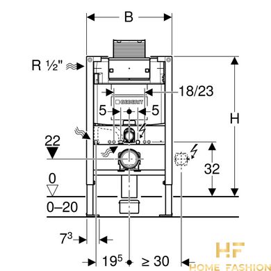 Инсталляция для подвесного унитаза Geberit Duofix 111.003.00.1