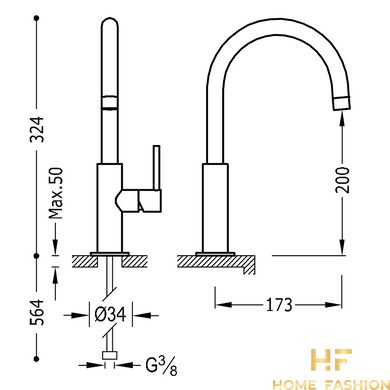 Смеситель для раковины TRES STUDY EXCLUSIVE 26290402, цвет - хром