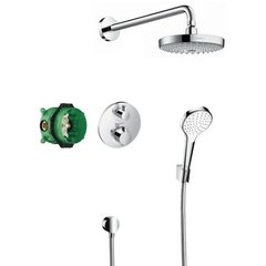 Душевой набор HANSGROHE ShowerSet Croma Select S/Ecostat S верхний, ручной душ, ibox, термостат, 27295000