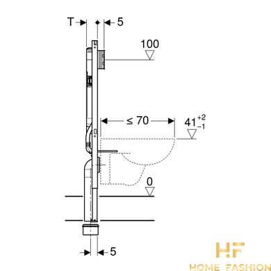 Инсталляция для подвесного унитаза Geberit Duofix Sigma 8см 111.796.00.1