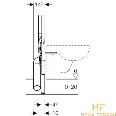 Инсталляция для подвесного унитаза Geberit Duofix Sigma 8см 111.796.00.1