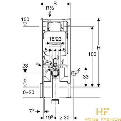 Инсталляция для подвесного унитаза Geberit Duofix Sigma 8см 111.796.00.1